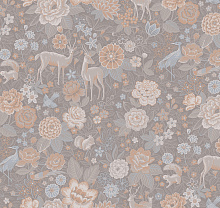 Бежевые обои с цветами Loymina British Style Forest Brit3 002/1